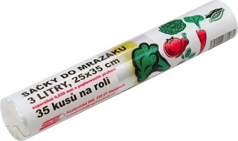 Sachets pour congélateur avec bande d’étiquetage 3 L, extra résistants (35 pcs)