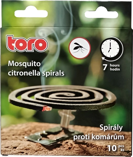 Citronella-spiraaltjes tegen muggen, 10 stuks, brandtijd 7 u
