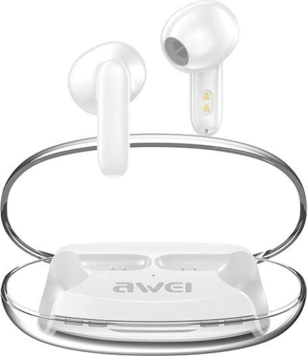 Wireless Earbuds AWEI T85 with Bluetooth 5.3, TWS and ENC – white