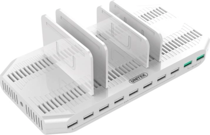 Universal Charging Station 10× USB 96 W with Fast Charging QC 3.0