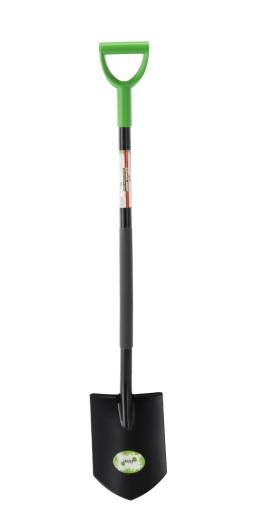Sharp garden shovel with strong 120 cm steel shaft