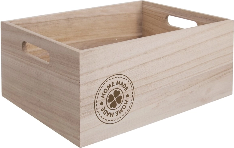Wooden storage crate HOME MADE 31 × 21 × 13 cm
