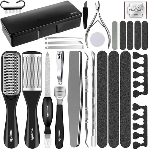 SOULIMA pedicure set 26-delig in een elegant etui