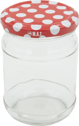 Preserving Jars 250 ml TWIST 66 with Polka Dot Lids, 10 pcs
