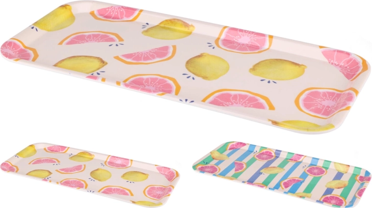 Melamine serveerschaal met fruitmotief 32 × 15 cm