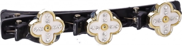 Barrette décorative avec trois fleurs