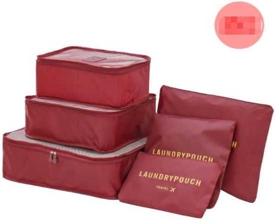 Ensemble d’organisateurs de voyage pour valise et armoire - rose clair