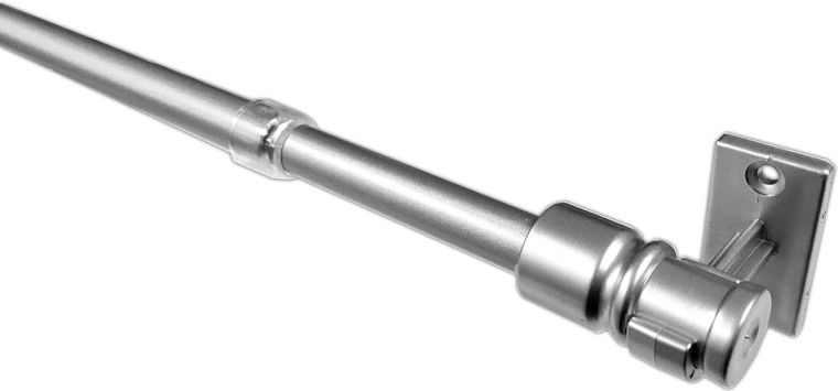 Telescopic café curtain rod CAFE 75–135 cm, nickel, diameter 1.6 cm
