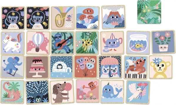 Vilac Houten Memory met illustraties van Michelle Carlslund