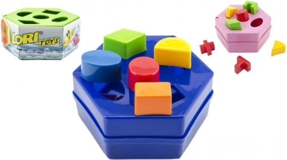 Insteekpuzzel zeshoek plastic 16x6cm 12m+