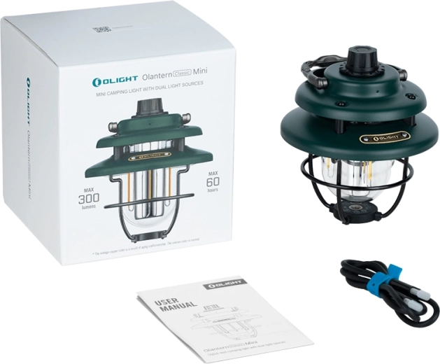 Olight Olantern Classic Mini portable camping lantern Forest Green, rechargeable