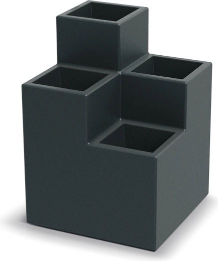 Cache-pot Cubla Stepa Quatro 58 cm – gris foncé