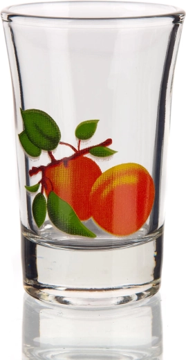 Verre à shot en verre motif abricot 40 ml (lot de 6)