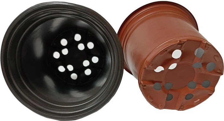 Pot de culture léger 12,8 cm terracotta/noir