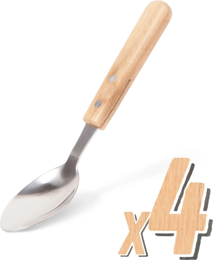 Grilling Spoons with Wooden Handles – Set of 4