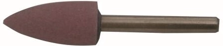 Ovale slijpsteen 16 × 32 mm met schacht 6 mm, korrel 60
