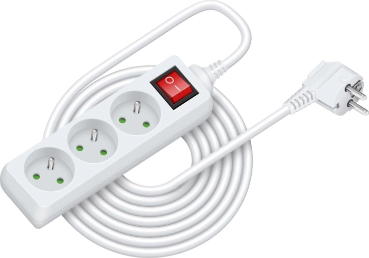 RETLUX Extension Lead with Switch, 7 m, 3 Sockets