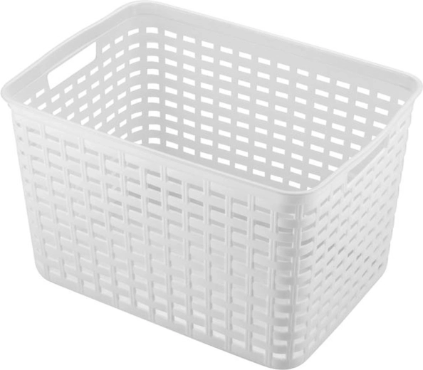 Panier de rangement en plastique HEIDRUN 39 × 29 × 22 cm – assortiment de couleurs