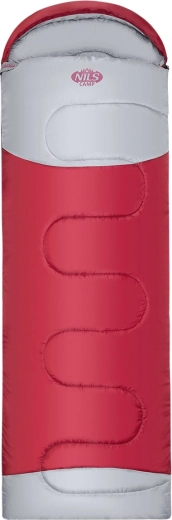 Verlengde deken-slaapzak NILS Camp bordeaux/grijs