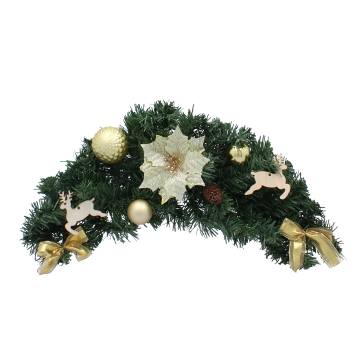 Hängende Weihnachtsdekoration 60 cm in Gold
