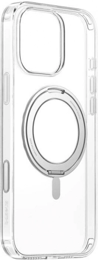 Magnetic transparent case with stand BASEUS SkyRing 360° for iPhone 16 Pro