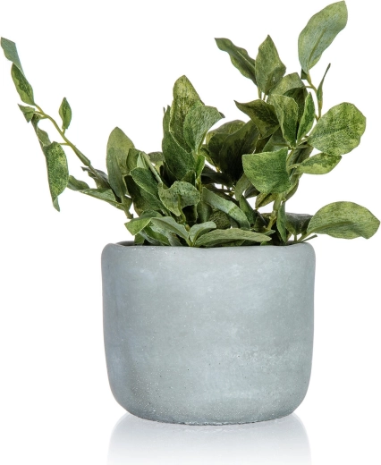 Künstliche grüne Pflanze im Betontopf 20 cm GREENERY