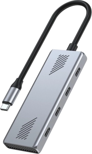 USB‑C hub 4× USB‑C 10 Gb/s, USB 3.2 Gen 2, metal design