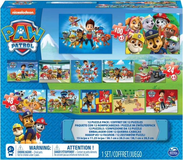 Paw Patrol large puzzle set 12 pcs