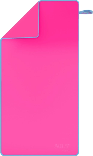 Fast-drying microfiber towel NILS aqua pink-blue 140 × 70 cm