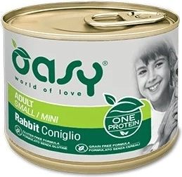 Pâté for Dogs Oasy One Protein Adult Small/Mini Rabbit 200 g
