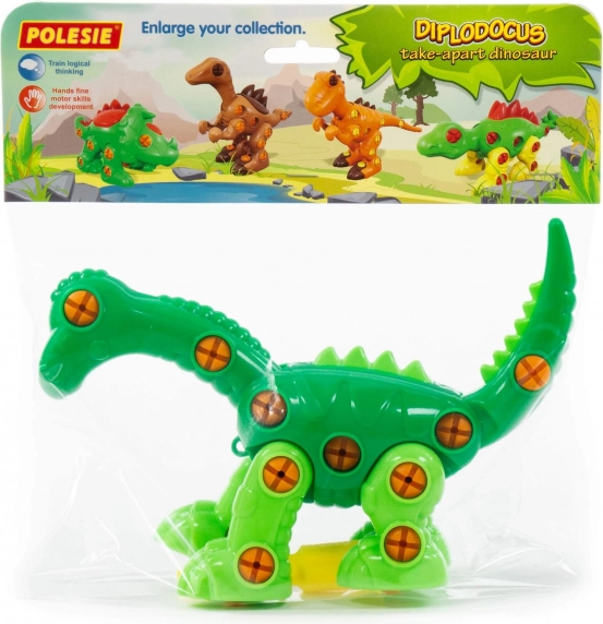 Schroefbouwset dinosaurus Diplodicus - 35 onderdelen