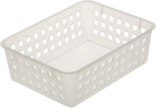 Panier en plastique mini, transparent, 18,3 × 14 × 6,2 cm