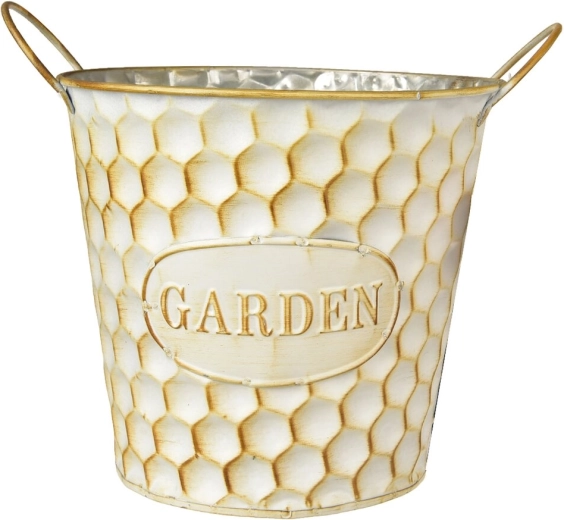 Cache-pot en métal GARDEN beige