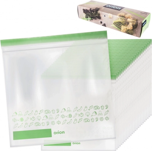Sachets alimentaires à fermeture zippée 25 × 24 cm, 25 pcs