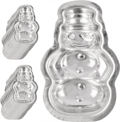Set de moules en acier pour pâtisseries – bonhomme de neige, 20 pcs