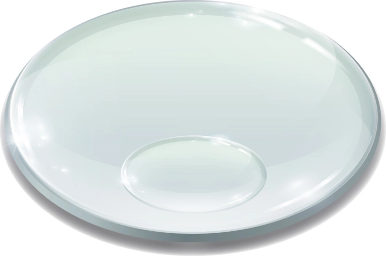 Lentille grossissante en verre pour lampe