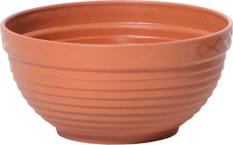 Jardinière en plastique bol 20 cm terracotta