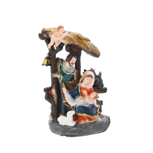 Christmas Nativity Scene 15.5 cm – Holy Family in Resin