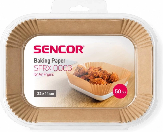 Sencor Backpapier für Heißluftfritteusen, 50 Stück