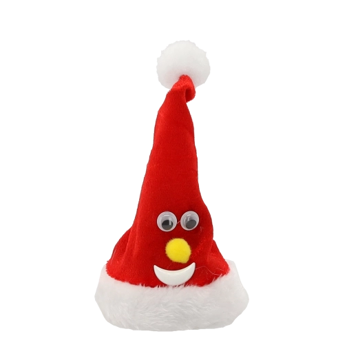Moving Santa Christmas Hat 13 cm with Sound