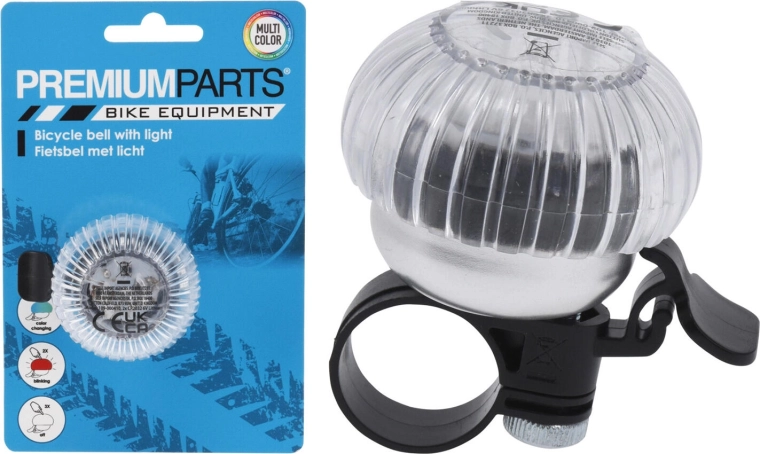 Bicycle bell with light 6 × 6 × 4.8 cm