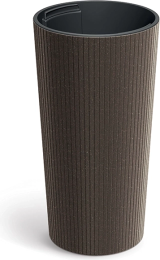 Bloempot Lamia Slim Eco Wood koffie