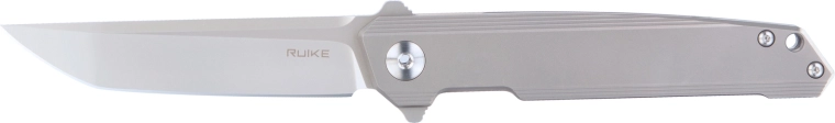Ruike M126-TZ zakmes 9 cm, grijs titanium, Bead Blasted