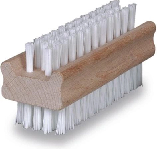 Dubbelzijdige houten hand- en nagelborstel 10 cm TORO