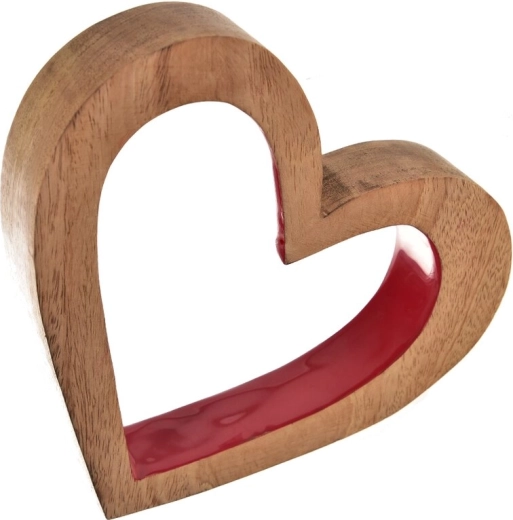 Décoration cœur mango Red 20 × 4 × 23 cm