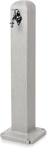 Borne de jardin avec robinet en granit gris froid
