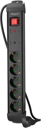 Lanberg Surge Protector with 5 Sockets and 3m Cable