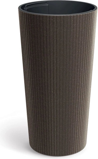 Blumentopf Lamia Slim Eco Wood 30 cm Kaffee