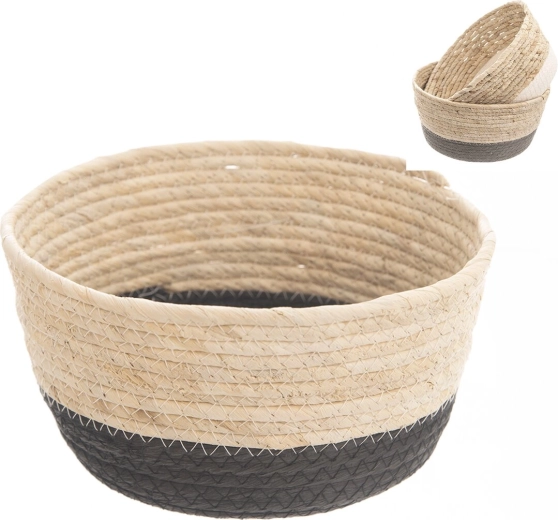 Panier de rangement en jonc de mer 30 × 30 × 17 cm