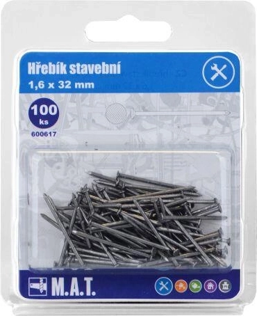 Bouwspijkers 32 × 1,6 mm, 100 st.
